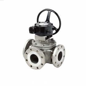 Three-way Turbine Ball Valve